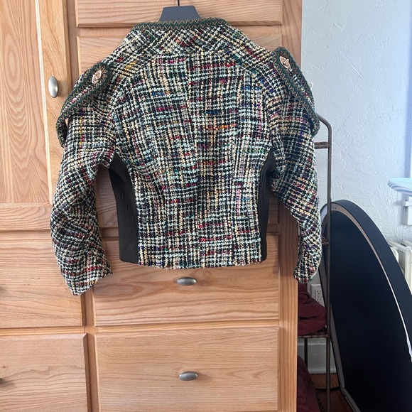 ✨ Byron Lars Tweed Moto Jacket — Size 2 - Picture 3 of 5